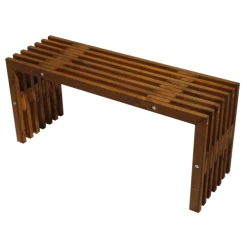 EcoFurn Bains De Soleil Et Chaises Longues 1 Chilienne Avec Coussin + 1 Repose-Pied + Montage Bouleau - Brun