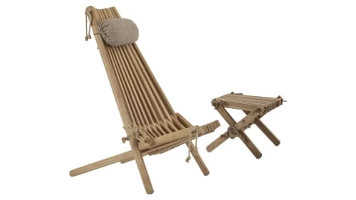EcoFurn Bains De Soleil Et Chaises Longues 1 Chilienne Eco Avec Coussin + 1 Repose-Pied Chêne - 3 EcoFurn Bains De Soleil Et Chaises Longues 1 Chilienne Eco Avec Coussin + 1 Repose-Pied Chêne -