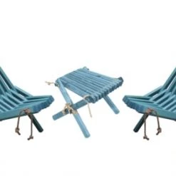 EcoFurn Bains De Soleil Et Chaises Longues 1 Chilienne Eco Avec Coussin + 1 Repose-Pied + Montage Chêne