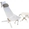 EcoFurn Bains De Soleil Et Chaises Longues 1 Chilienne Eco Avec Coussin + 1 Repose-Pied Pin - Blanc -Fauteuils de jardin Soldes Boutique 1 chilienne eco avec coussin 1 repose pied pin blanc