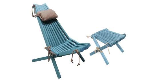 EcoFurn Bains De Soleil Et Chaises Longues 1 Chilienne Eco Avec Coussin + 1 Repose-Pied Pin - Turquoise 3 EcoFurn Bains De Soleil Et Chaises Longues 1 Chilienne Eco Avec Coussin + 1 Repose-Pied Pin - Turquoise