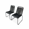 Alice's Garden 2 Chaises De Jardin En Corde Noir -Fauteuils de jardin Soldes Boutique 2 chaises de jardin en corde noir