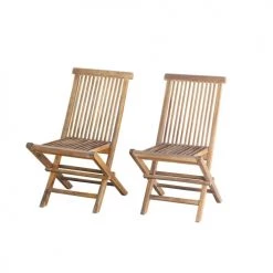 Bois Dessus Bois Dessous 2 Chaises De Jardin Pliantes En Teck Huilé