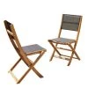 Bois Dessus Bois Dessous Chaises De Jardin 2 Chaises Pliantes En Acacia Et Textilène Noir 2 Bois Dessus Bois Dessous Chaises De Jardin 2 Chaises Pliantes En Acacia Et Textilène Noir -Fauteuils de jardin Soldes Boutique 2 chaises pliantes en acacia et textilene noir