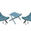 EcoFurn Bains De Soleil Et Chaises Longues 2 Chiliennes Eco + Coussin + 1 Repose-Pied + Montage Pin - Turquoise -Fauteuils de jardin Soldes Boutique 2 chiliennes eco coussin 1 repose pied montage pin turquoise