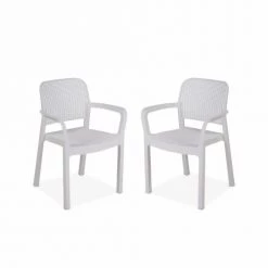 Fauteuils de jardin Soldes Boutique 43 Alice's Garden 2 Fauteuils De Jardin Résine Plastique - Blanc