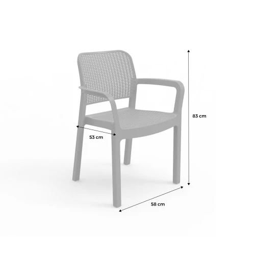 Alice's Garden 2 Fauteuils De Jardin Résine Plastique - Blanc 7 Alice's Garden 2 Fauteuils De Jardin Résine Plastique - Blanc – Image 5