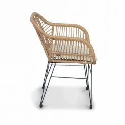 Alice's Garden Fauteuils De Jardin 2 Fauteuils Effet Bambou En Résine Beige Et Métal Noir -Fauteuils de jardin Soldes Boutique 2 fauteuils effet bambou en resine beige et metal noir 5