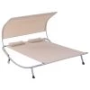 Outsunny Bains De Soleil Et Chaises Longues Bain De Soleil 2 Places Design Contemporain -Fauteuils de jardin Soldes Boutique bain de soleil 2 places design contemporain