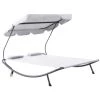 Outsunny Bains De Soleil Et Chaises Longues Bain De Soleil 2 Places Design Contemporain Crème