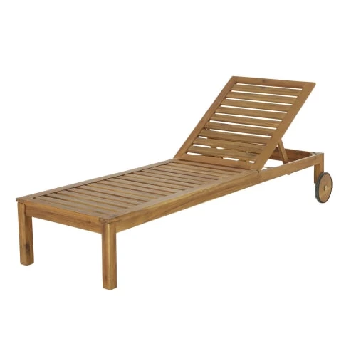 Maisons Du Monde Bains De Soleil Et Chaises Longues Bain De Soleil à Roulettes En Acacia Massif 3 Maisons Du Monde Bains De Soleil Et Chaises Longues Bain De Soleil à Roulettes En Acacia Massif