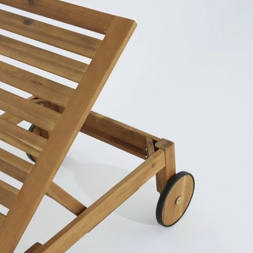 Maisons Du Monde Bains De Soleil Et Chaises Longues Bain De Soleil à Roulettes En Acacia Massif 5 Maisons Du Monde Bains De Soleil Et Chaises Longues Bain De Soleil à Roulettes En Acacia Massif – Image 3