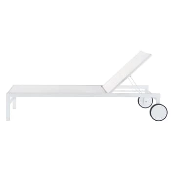 Maisons Du Monde Bains De Soleil Et Chaises Longues Bain De Soleil à Roulettes En Aluminium Blanc 8 Maisons Du Monde Bains De Soleil Et Chaises Longues Bain De Soleil à Roulettes En Aluminium Blanc – Image 6