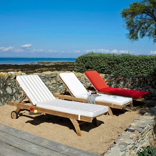 Maisons Du Monde Bains De Soleil Et Chaises Longues Bain De Soleil à Roulettes En Teck Massif 4 Maisons Du Monde Bains De Soleil Et Chaises Longues Bain De Soleil à Roulettes En Teck Massif – Image 2