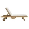 Maisons Du Monde Bains De Soleil Et Chaises Longues Bain De Soleil à Roulettes En Teck Massif -Fauteuils de jardin Soldes Boutique bain de soleil a roulettes en teck massif 1000 11 3 49030017 15
