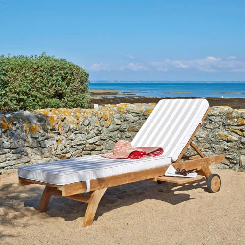 Maisons Du Monde Bains De Soleil Et Chaises Longues Bain De Soleil à Roulettes En Teck Massif 5 Maisons Du Monde Bains De Soleil Et Chaises Longues Bain De Soleil à Roulettes En Teck Massif – Image 3