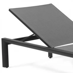 Gecko Jardin Bains De Soleil Et Chaises Longues Bain De Soleil Alu Anthracite Textilène Gris -Fauteuils de jardin Soldes Boutique bain de soleil alu anthracite textilene gris 1