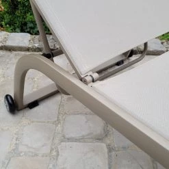 Gecko Jardin Bains De Soleil Et Chaises Longues Bain De Soleil Alu Champagne Et Textilène Taupe -Fauteuils de jardin Soldes Boutique bain de soleil alu champagne et textilene taupe 3
