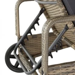 Tectake Bains De Soleil Et Chaises Longues Bain De Soleil Aluminium Cassis 6 Positions Avec Roulettes Marron -Fauteuils de jardin Soldes Boutique bain de soleil aluminium cassis 6 positions avec roulettes marron 2