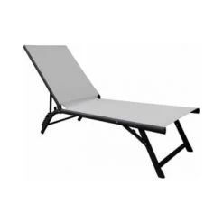 Proloisirs Bains De Soleil Et Chaises Longues Bain De Soleil Aluminium Jersey Gris -Fauteuils de jardin Soldes Boutique bain de soleil aluminium jersey graphite et perle
