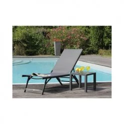 Proloisirs Bains De Soleil Et Chaises Longues Bain De Soleil Aluminium Jersey Gris -Fauteuils de jardin Soldes Boutique bain de soleil aluminium jersey gris 1