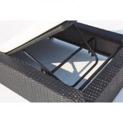 Concept Usine Bains De Soleil Et Chaises Longues Bain De Soleil Avec Matelas En Résine Tressée Noir Et Blanc 10 Concept Usine Bains De Soleil Et Chaises Longues Bain De Soleil Avec Matelas En Résine Tressée Noir Et Blanc -Fauteuils de jardin Soldes Boutique bain de soleil avec matelas en resine tressee noir et blanc 2