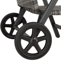 Tectake Bains De Soleil Et Chaises Longues Bain De Soleil Avec Roulettes Auckland En Aluminium Gris -Fauteuils de jardin Soldes Boutique bain de soleil avec roulettes auckland en aluminium gris 3