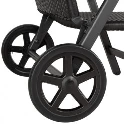 Tectake Bains De Soleil Et Chaises Longues Bain De Soleil Avec Roulettes Auckland En Aluminium Noir -Fauteuils de jardin Soldes Boutique bain de soleil avec roulettes auckland en aluminium noir 3