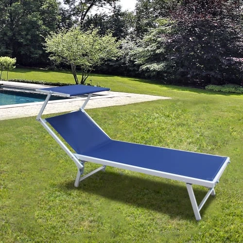 Mobili Rebecca Bains De Soleil Et Chaises Longues Bain De Soleil Avec Toit En Aluminium Et Pvc Bleu 4 Mobili Rebecca Bains De Soleil Et Chaises Longues Bain De Soleil Avec Toit En Aluminium Et Pvc Bleu – Image 2