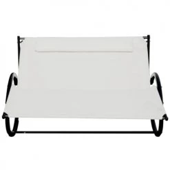 Outsunny Bains De Soleil Et Chaises Longues Bain De Soleil Bascule 2 Places -Fauteuils de jardin Soldes Boutique bain de soleil bascule 2 places 2