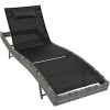 Tectake Bains De Soleil Et Chaises Longues Bain De Soleil DELPHINE 5 Positions Gris Foncé -Fauteuils de jardin Soldes Boutique bain de soleil delphine 5 positions gris fonce