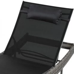 Tectake Bains De Soleil Et Chaises Longues Bain De Soleil DELPHINE 5 Positions Gris Foncé -Fauteuils de jardin Soldes Boutique bain de soleil delphine 5 positions gris fonce 5