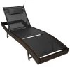 Tectake Bains De Soleil Et Chaises Longues Bain De Soleil DELPHINE 5 Positions Marron -Fauteuils de jardin Soldes Boutique bain de soleil delphine 5 positions marron
