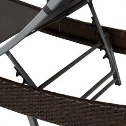 Tectake Bains De Soleil Et Chaises Longues Bain De Soleil DELPHINE 5 Positions Marron -Fauteuils de jardin Soldes Boutique bain de soleil delphine 5 positions marron 2