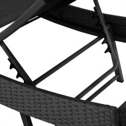 Tectake Bains De Soleil Et Chaises Longues Bain De Soleil DELPHINE 5 Positions Noir -Fauteuils de jardin Soldes Boutique bain de soleil delphine 5 positions noir 2