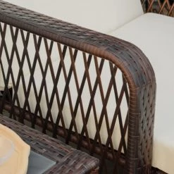 Outsunny Bains De Soleil Et Chaises Longues Bain De Soleil Design Colonial Table Basse Matelas Résine Polyester -Fauteuils de jardin Soldes Boutique bain de soleil design colonial table basse matelas resine polyester 4