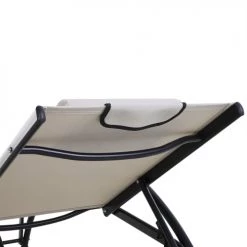Outsunny Bains De Soleil Et Chaises Longues Bain De Soleil Design Inclinable Repose-pied Réglable Beige -Fauteuils de jardin Soldes Boutique bain de soleil design inclinable repose pied reglable beige 5
