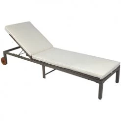 Outsunny Bains De Soleil Et Chaises Longues Bain De Soleil Dossier Inclinable Matelas Inclus Métal Résine Marron