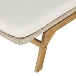 Maisons Du Monde Bains De Soleil Et Chaises Longues Bain De Soleil Double En Corde Tressée Beige Et Coussins écrus -Fauteuils de jardin Soldes Boutique bain de soleil double en corde tressee beige et coussins ecrus 1000 11 25 219498 3