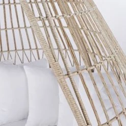 Maisons Du Monde Bains De Soleil Et Chaises Longues Bain De Soleil Double Rond En Résine Tressée Imitation Rotin Et Coussins écrus -Fauteuils de jardin Soldes Boutique bain de soleil double rond en resine tressee imitation rotin et coussins ecrus 1000 6 38 219306 4