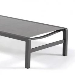Gescova Bains De Soleil Et Chaises Longues Bain De Soleil En Alu Mat Et Textilène Gris Anthracite -Fauteuils de jardin Soldes Boutique bain de soleil en alu mat et textilene gris anthracite 2