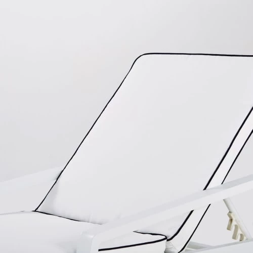 Maisons Du Monde Bains De Soleil Et Chaises Longues Bain De Soleil En Aluminium Avec Matelas Blanc 6 Maisons Du Monde Bains De Soleil Et Chaises Longues Bain De Soleil En Aluminium Avec Matelas Blanc – Image 4