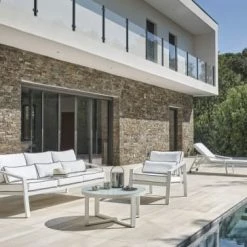 Maisons Du Monde Bains De Soleil Et Chaises Longues Bain De Soleil En Aluminium Avec Matelas Blanc 12 Maisons Du Monde Bains De Soleil Et Chaises Longues Bain De Soleil En Aluminium Avec Matelas Blanc -Fauteuils de jardin Soldes Boutique bain de soleil en aluminium avec matelas blanc 1000 5 37 198395 5