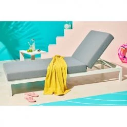 Oviala Bains De Soleil Et Chaises Longues Bain De Soleil En Aluminium Blanc -Fauteuils de jardin Soldes Boutique bain de soleil en aluminium blanc 1