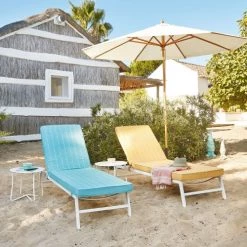 Maisons Du Monde Bains De Soleil Et Chaises Longues Bain De Soleil En Aluminium Blanc -Fauteuils de jardin Soldes Boutique bain de soleil en aluminium blanc 1000 15 38 122177 8