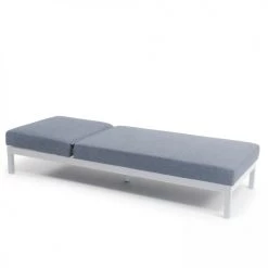 Oviala Bains De Soleil Et Chaises Longues Bain De Soleil En Aluminium Blanc -Fauteuils de jardin Soldes Boutique bain de soleil en aluminium blanc 2