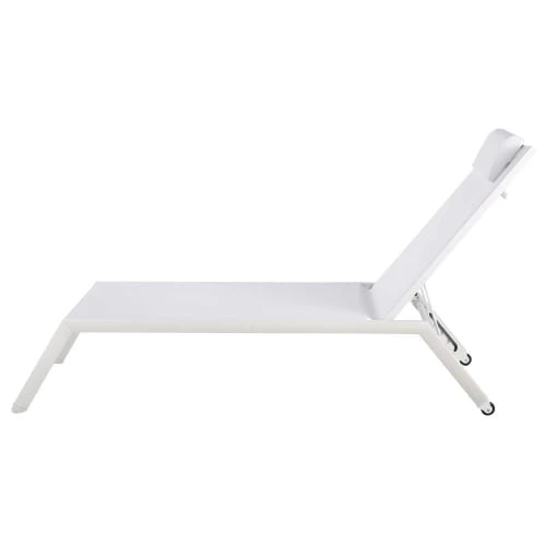 Maisons Du Monde Bains De Soleil Et Chaises Longues Bain De Soleil En Aluminium Et Toile Plastifiée Blanche 4 Maisons Du Monde Bains De Soleil Et Chaises Longues Bain De Soleil En Aluminium Et Toile Plastifiée Blanche – Image 2