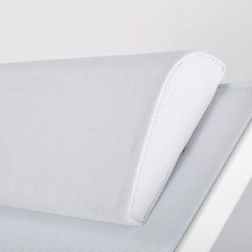 Maisons Du Monde Bains De Soleil Et Chaises Longues Bain De Soleil En Aluminium Et Toile Plastifiée Blanche 5 Maisons Du Monde Bains De Soleil Et Chaises Longues Bain De Soleil En Aluminium Et Toile Plastifiée Blanche – Image 3