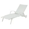 Maisons Du Monde Bains De Soleil Et Chaises Longues Bain De Soleil En Aluminium Et Toile Plastifiée Blancs -Fauteuils de jardin Soldes Boutique bain de soleil en aluminium et toile plastifiee blancs 1000 6 1 219187 2