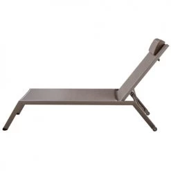 Maisons Du Monde Bains De Soleil Et Chaises Longues Bain De Soleil En Aluminium Et Toile Plastifiée Taupe -Fauteuils de jardin Soldes Boutique bain de soleil en aluminium et toile plastifiee taupe 1000 15 31 198881 2